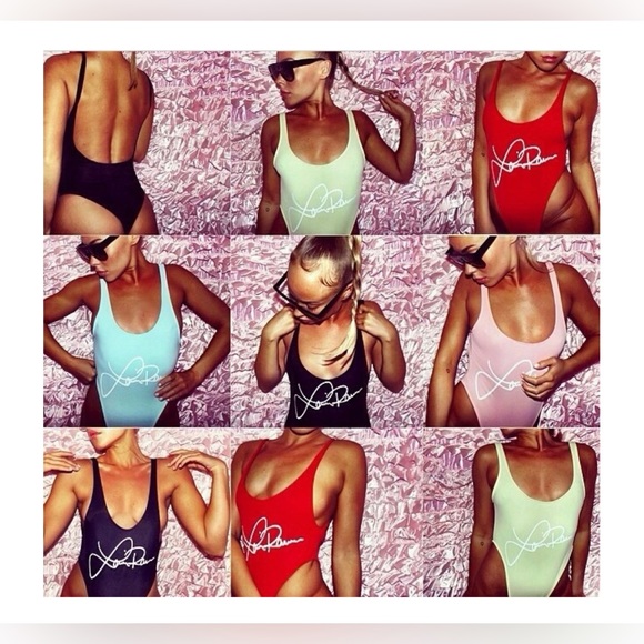 NWOT ⚜️💖⚜️ Laina Rauma rare! pink thong one piece bikini swimsuit - Picture 4 of 14